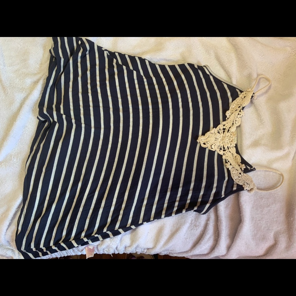 Navy Stripe Tank Top